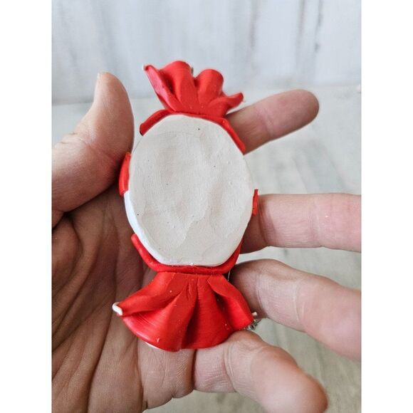 Candy cupcake vintage ornament red white set Xmas tree - Picture 7 of 9